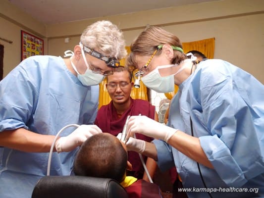 using mobile dental unit in pokhara/himalayas