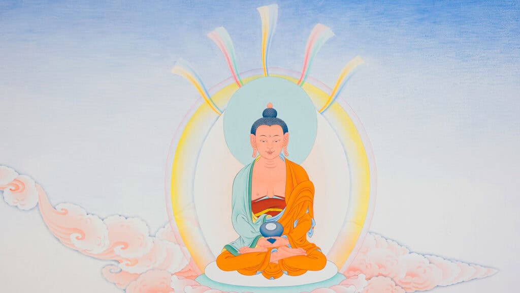 amitabha painting in karma guen
