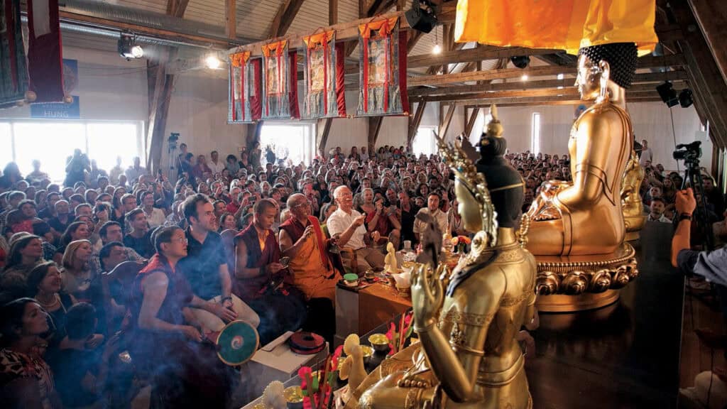europe center 2014: gompa, statue, and stupa